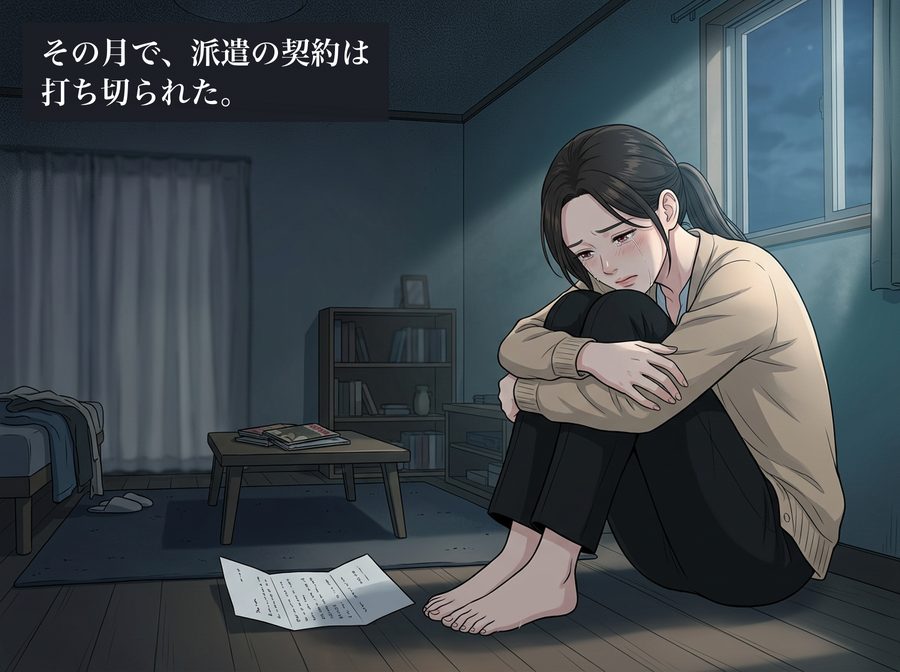 その月で、派遣の契約は打ち切られた。