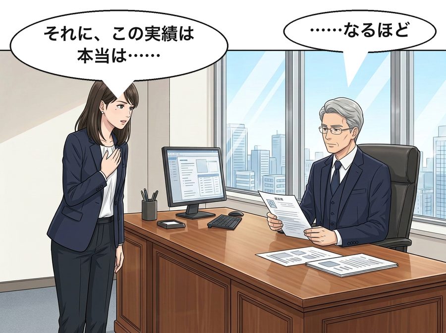 水野遥「それに、この実績は本当は……」 柴田社長「……なるほど」
