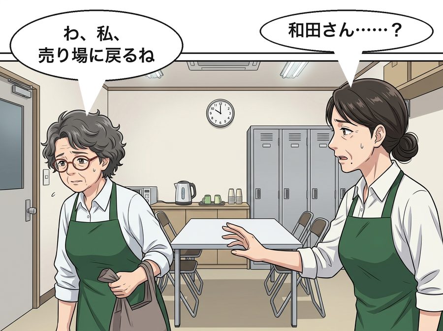 和田さん「わ、私、売り場に戻るね」 村井早苗「和田さん……？」