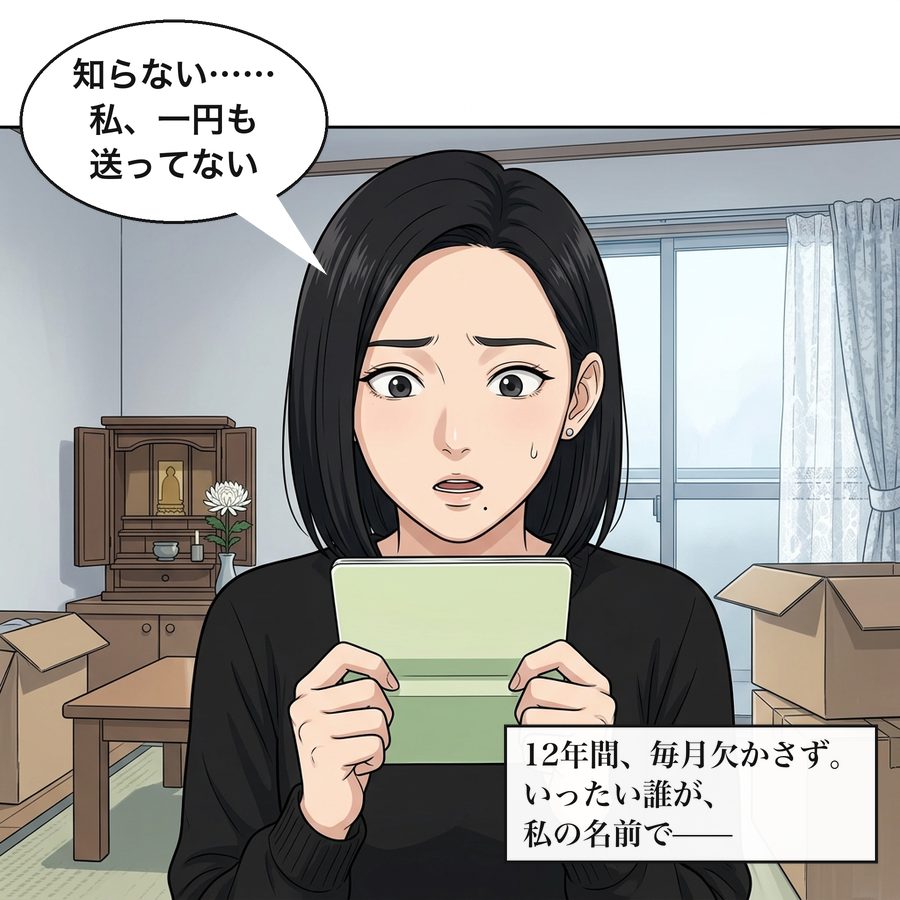 森下美咲「知らない……私、一円も送ってない」 12年間、毎月欠かさず。いったい誰が、私の名前で——