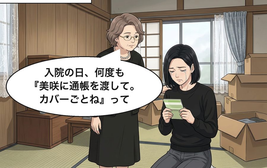 恵子「入院の日、何度も『美咲に通帳を渡して。カバーごとね』って」