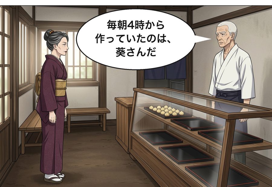 源三「毎朝4時から作っていたのは、葵さんだ」